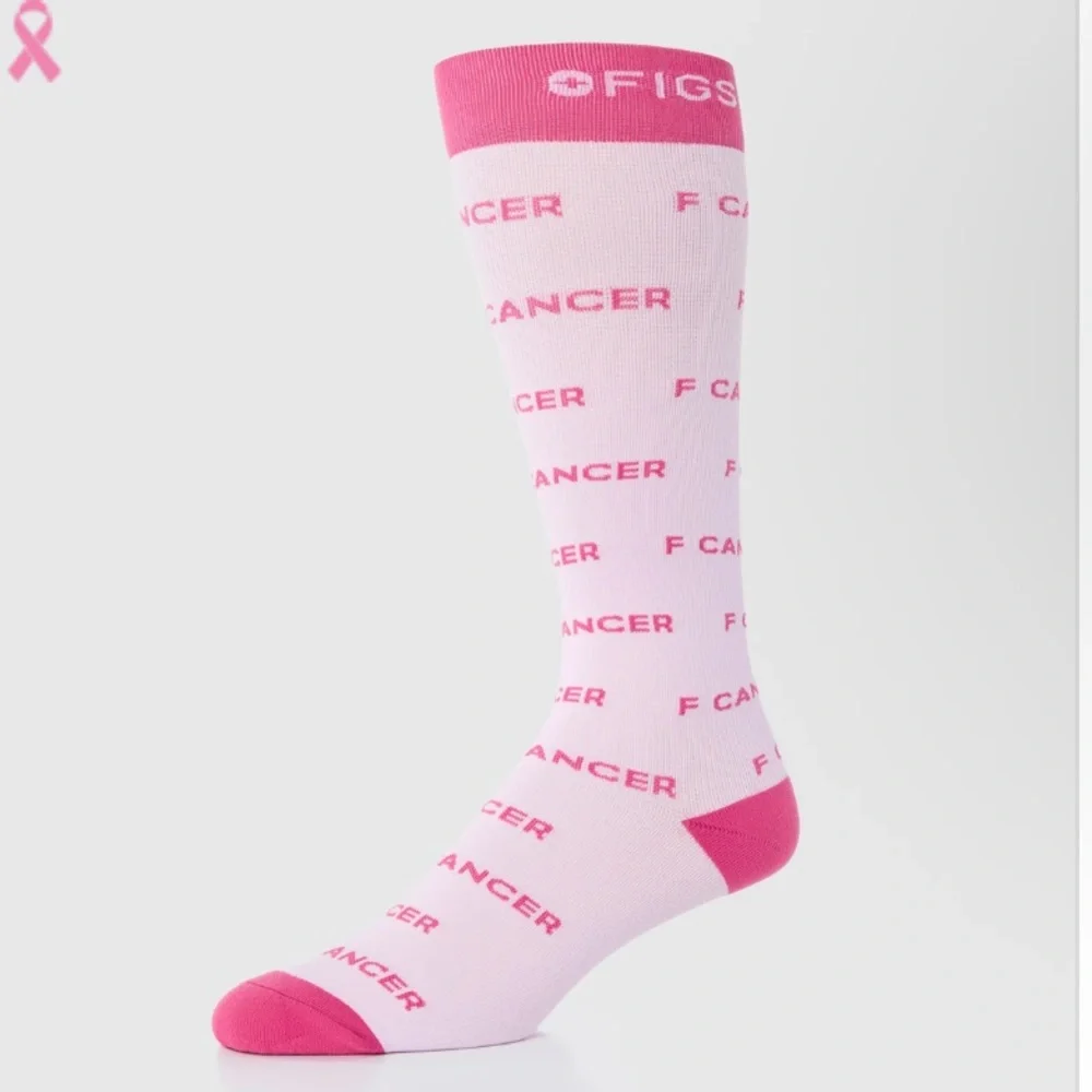FIGS NWOT F Cancer Compression Socks We’ve Got You Small Pink